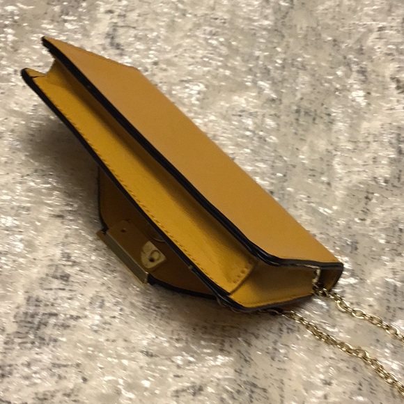 Yellow Envelope Clutch with Metallic Detail - Picture 6 of 6